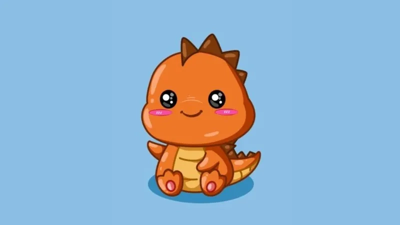 Yêu ngay từ cái nhìn đầu tiên với hình nền khủng long xanh cute