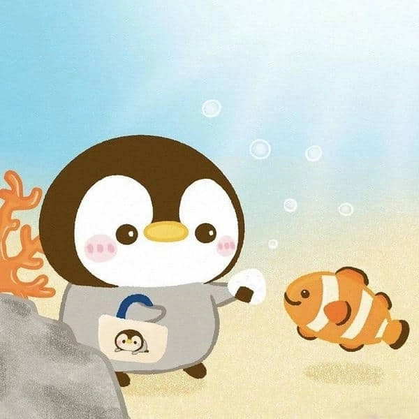năm con chim cánh cụt ngộ nghĩnh, mang lại nhiều niềm vui
