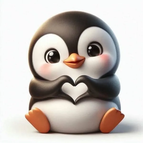 chibi avatar cánh cụt cute siêu đáng yêu, phù hợp mọi lứa tuổi