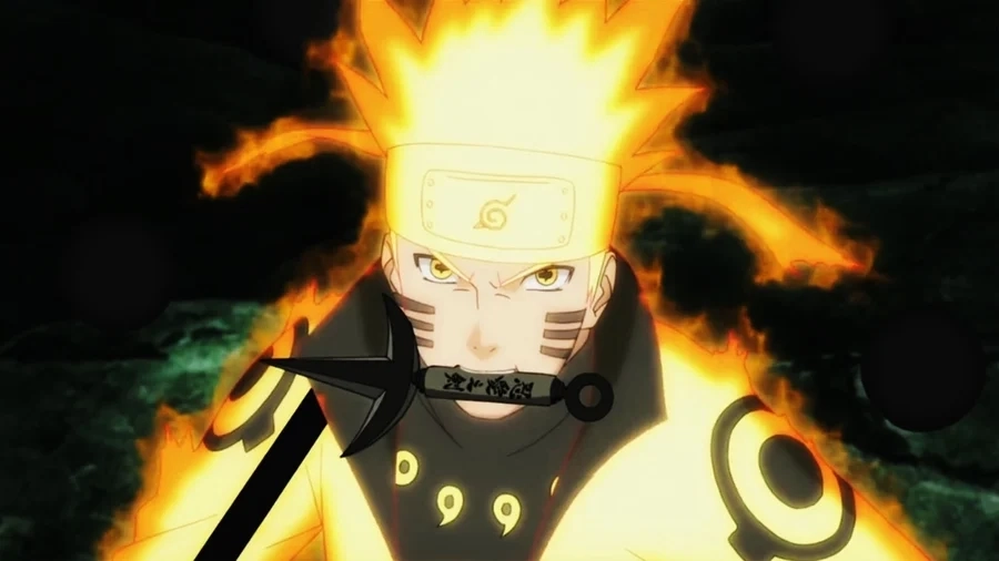 Hình ảnh naruto tiên nhân mạnh mẽ, phong cách Sage Mode đầy quyền năng