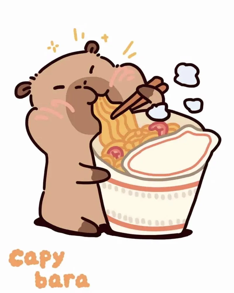 Trang trí thiết bị với hình nền capybara meme siêu đáng yêu