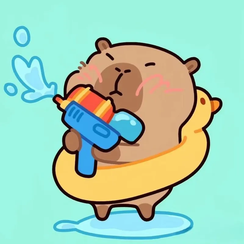 Dễ thương hết nấc với capybara i love you meme
