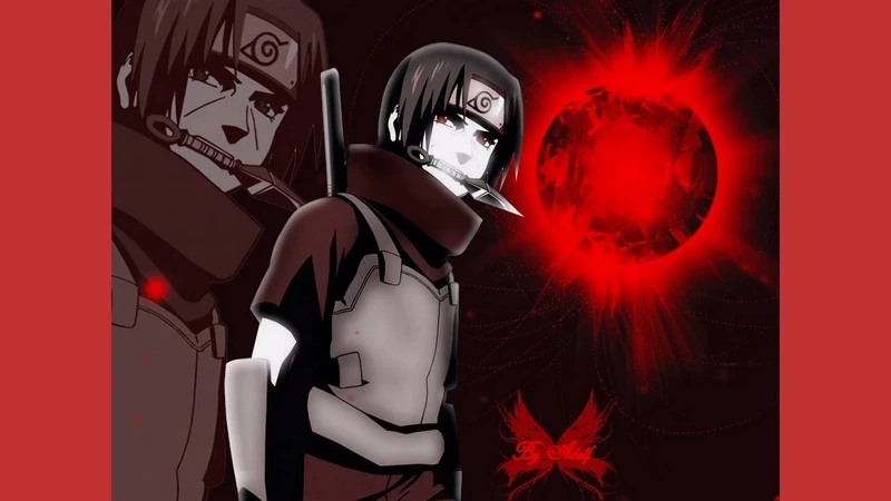 Hình nền sharingan itachi sắc nét, thể hiện sức mạnh đôi mắt Uchiha