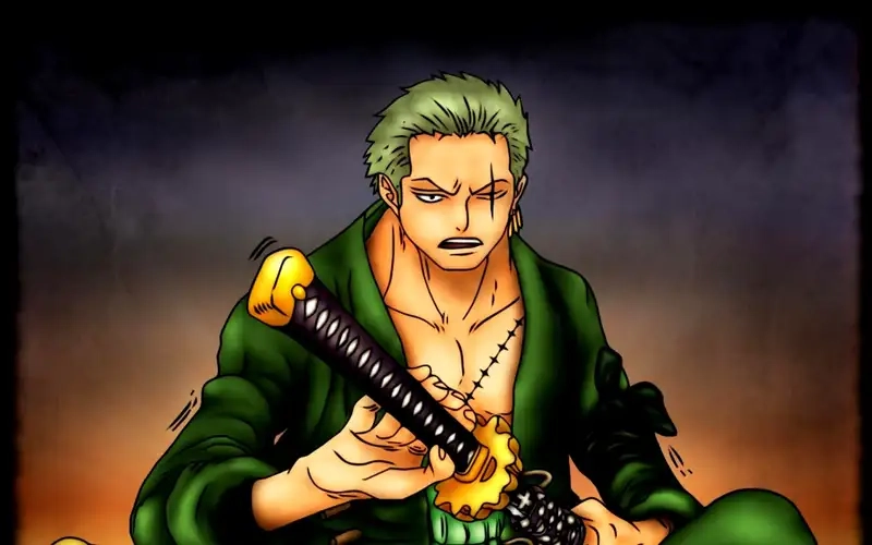 Tải ngay hình nền one piece zoro ngầu thể hiện sức mạnh của kiếm sĩ huyền thoại