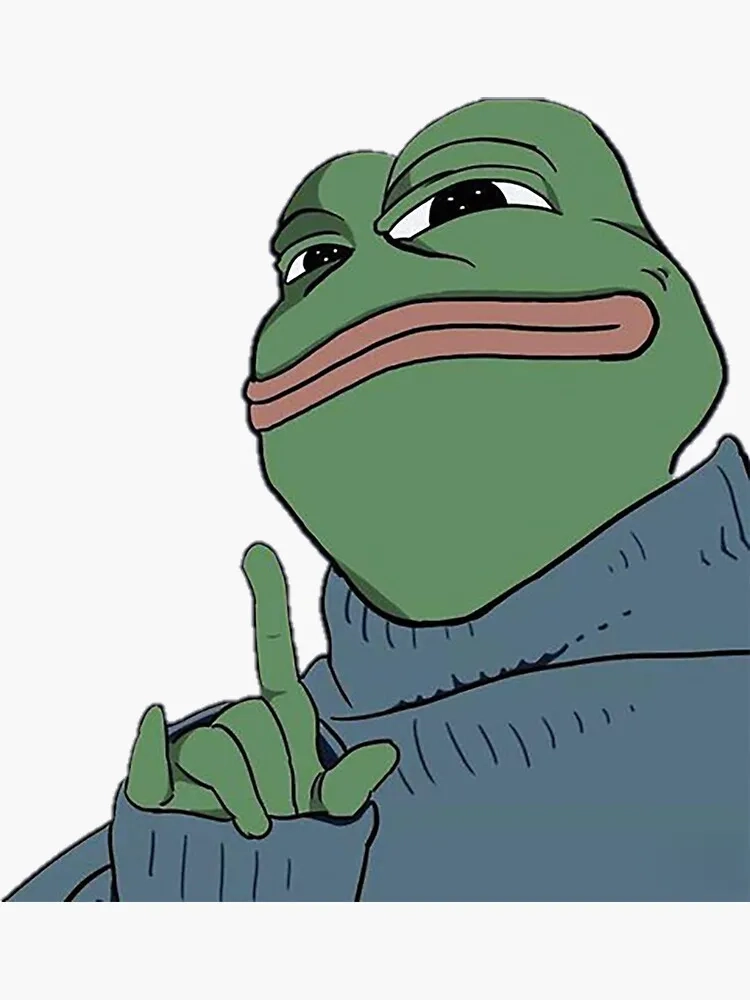 Meme ếch suỵt bí mật, thể hiện sự im lặng đầy ẩn ý