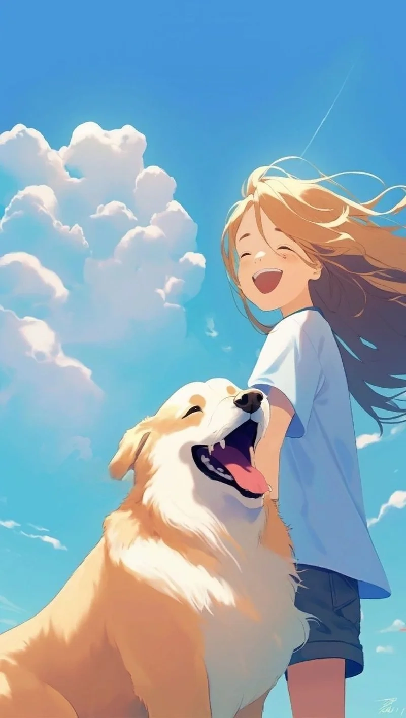 Thêm nét dễ thương anime với avatar chó cute anime
