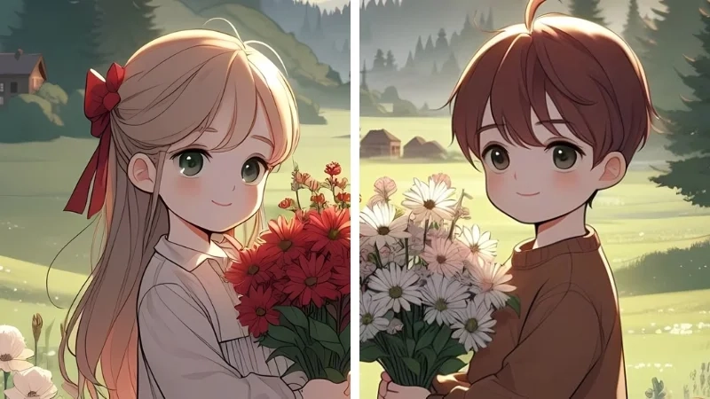 Mang nét anime lãng mạn cùng avatar đôi anime