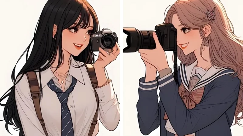 Thêm phong cách đáng yêu chibi với avatar đôi bạn thân nữ cute chibi