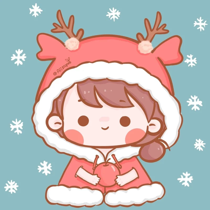 Thêm không khí lễ hội với avatar giáng sinh cute