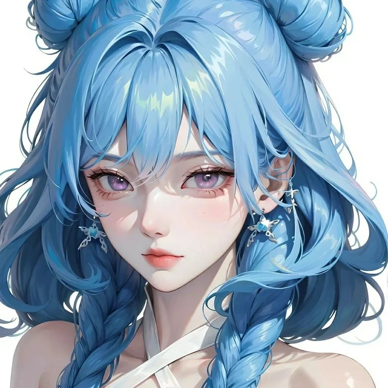 Tạo nét đáng yêu với con gái avatar màu xanh dương cute