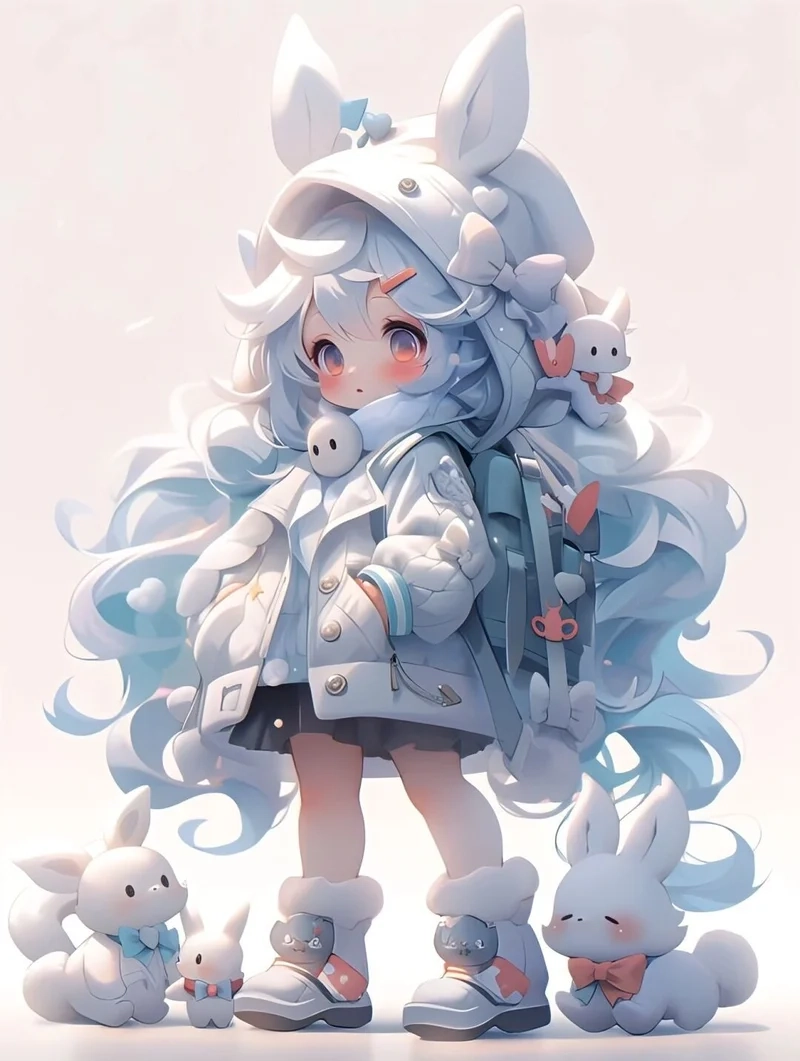 Làm nổi bật hồ sơ với hình avatar cute nữ màu xanh dương