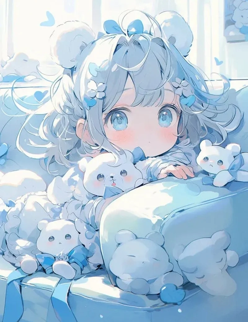 Thêm sự nữ tính với avatar nữ xanh dương