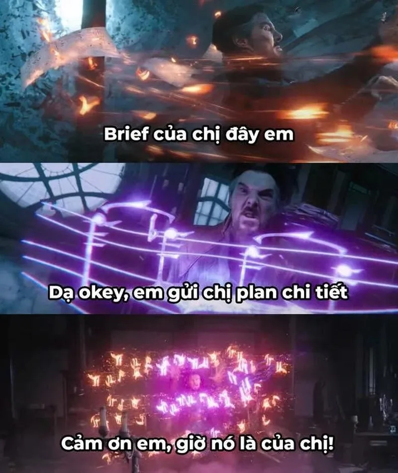 Nhận email mới từ khách hàng tôi meme brief từ khách hàng