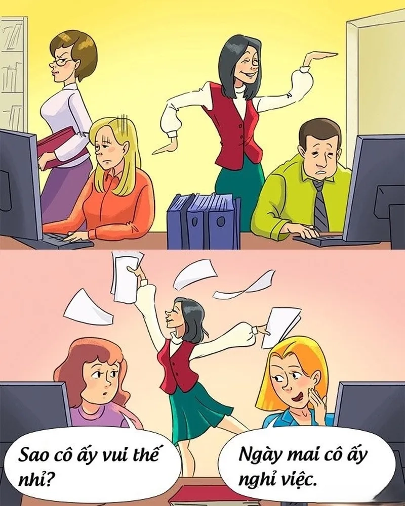 Phòng làm việc hôm nay thật meme văn phòng