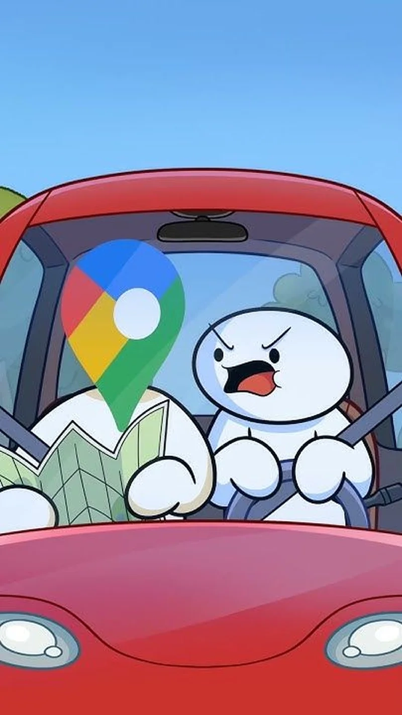 Tận hưởng hành trình cùng meme google maps hài hước