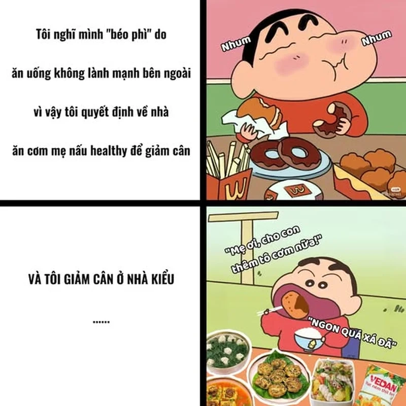 Cười ngất với meme giảm cân thất bại siêu thực tế