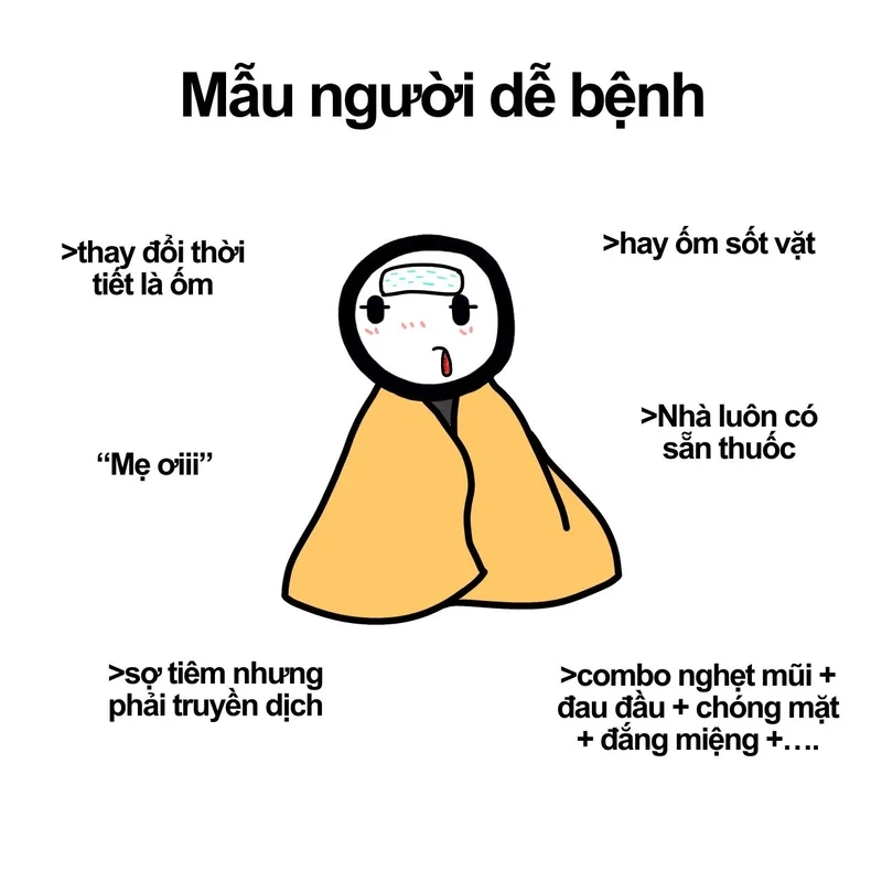 meme bệnh vặt khiến ai cũng bật cười vì quá đúng