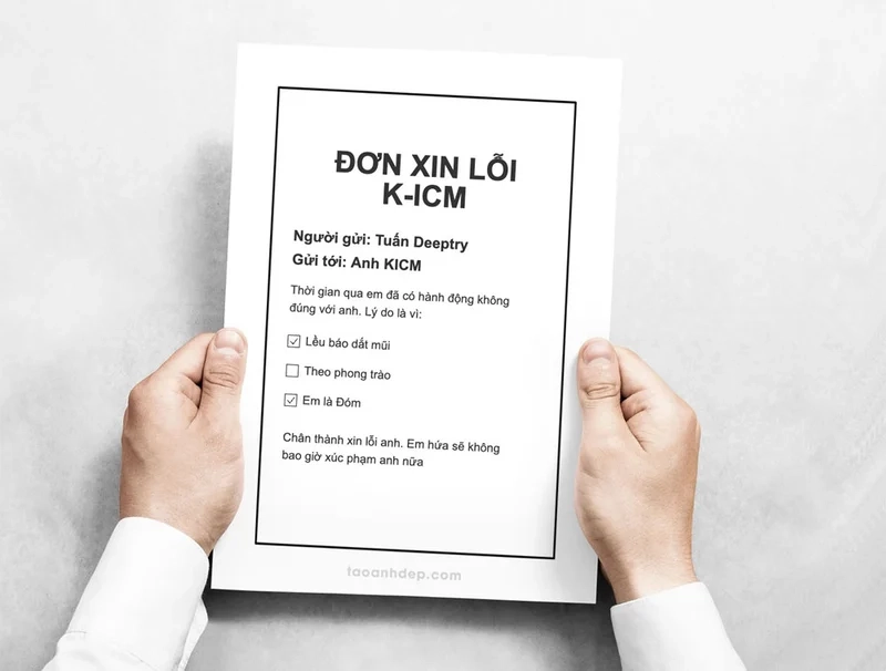 Thử cảm giác nhẹ nhàng với meme đơn xin lỗi